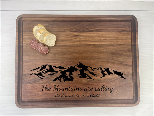 Mountain Lover - Personalized Butcher Block - 087