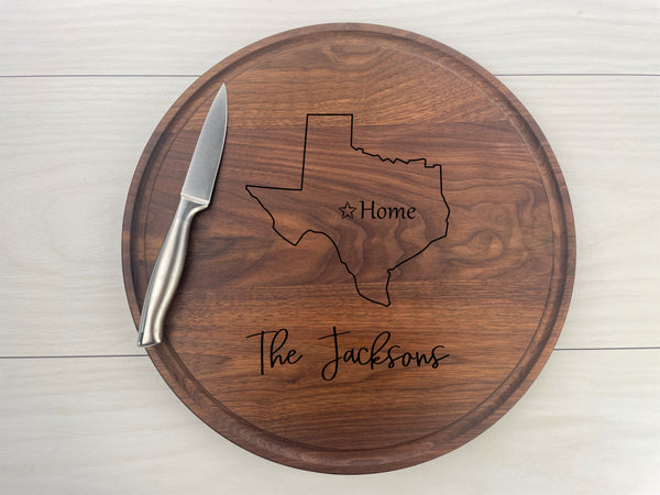 State/Province Outline - Personalized Circular Board - 090
