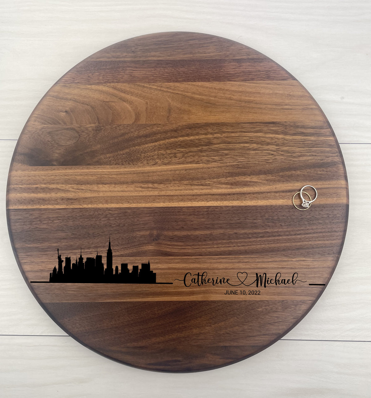 City Skyline - Personalized Circular Board - 117
