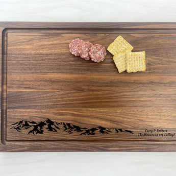 Personalized Butcher Block - The Mountains are Calling - 121