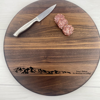 Personalized Circular Board- The Mountains are Calling - 121