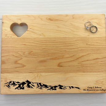 Personalized Heart Board - The Mountains are Calling - 121