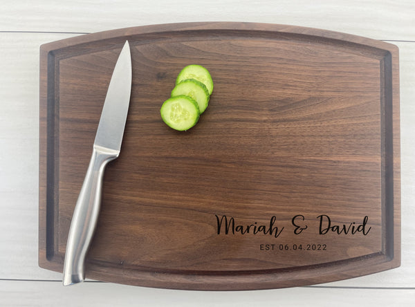 Engraved Wedding Date - Personalized Cutting Board - 166