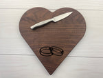 In scripted Wedding Rings - Personalized Heart Board - 174 2