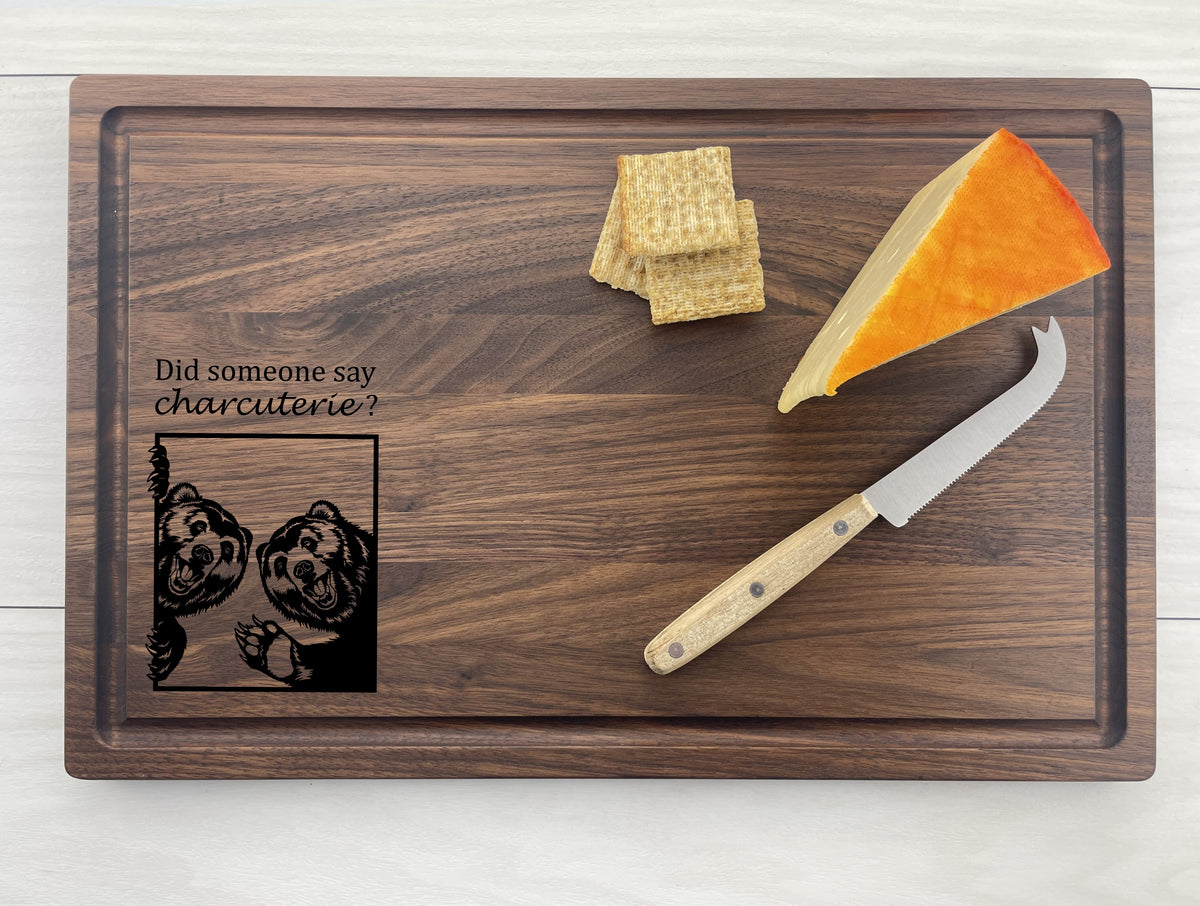 Cute Bear Charcuterie Board - Personalized Cutting Board - 205