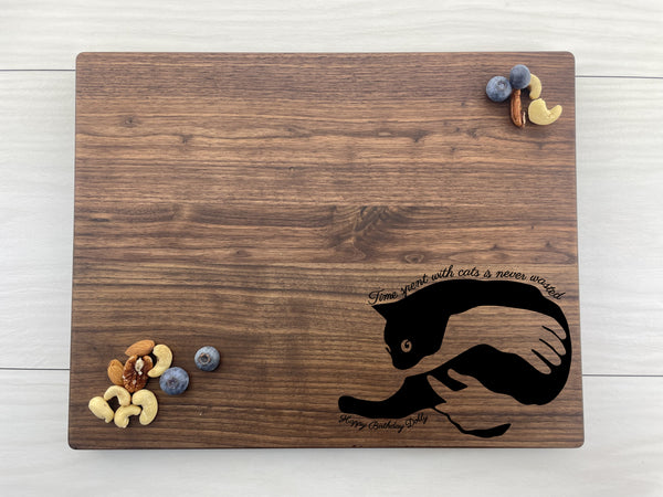 Cat Person - Personalized Cutting Board - 211