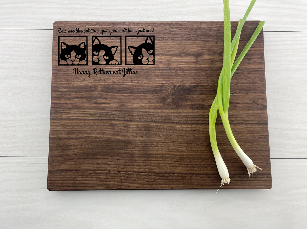 Cat Lady - Personalized Cutting Board - 213