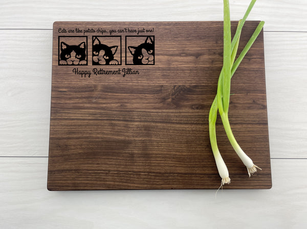Cat Lady - Personalized Cutting Board - 213