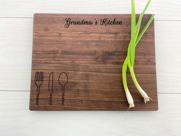 Utensil Design  - Personalized Cutting Board - 235