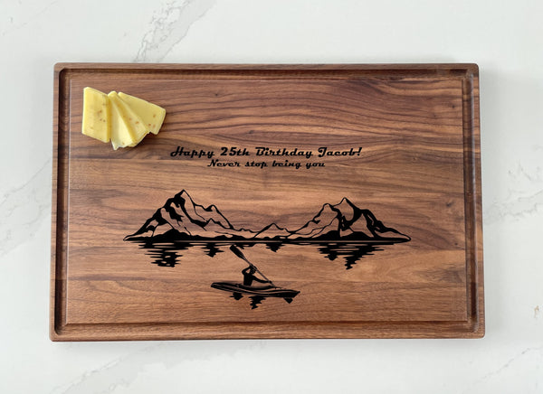 Kayaking - Personalized Cutting Board - 245