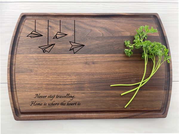 Paper Planes - Personalized Cutting Board - 253