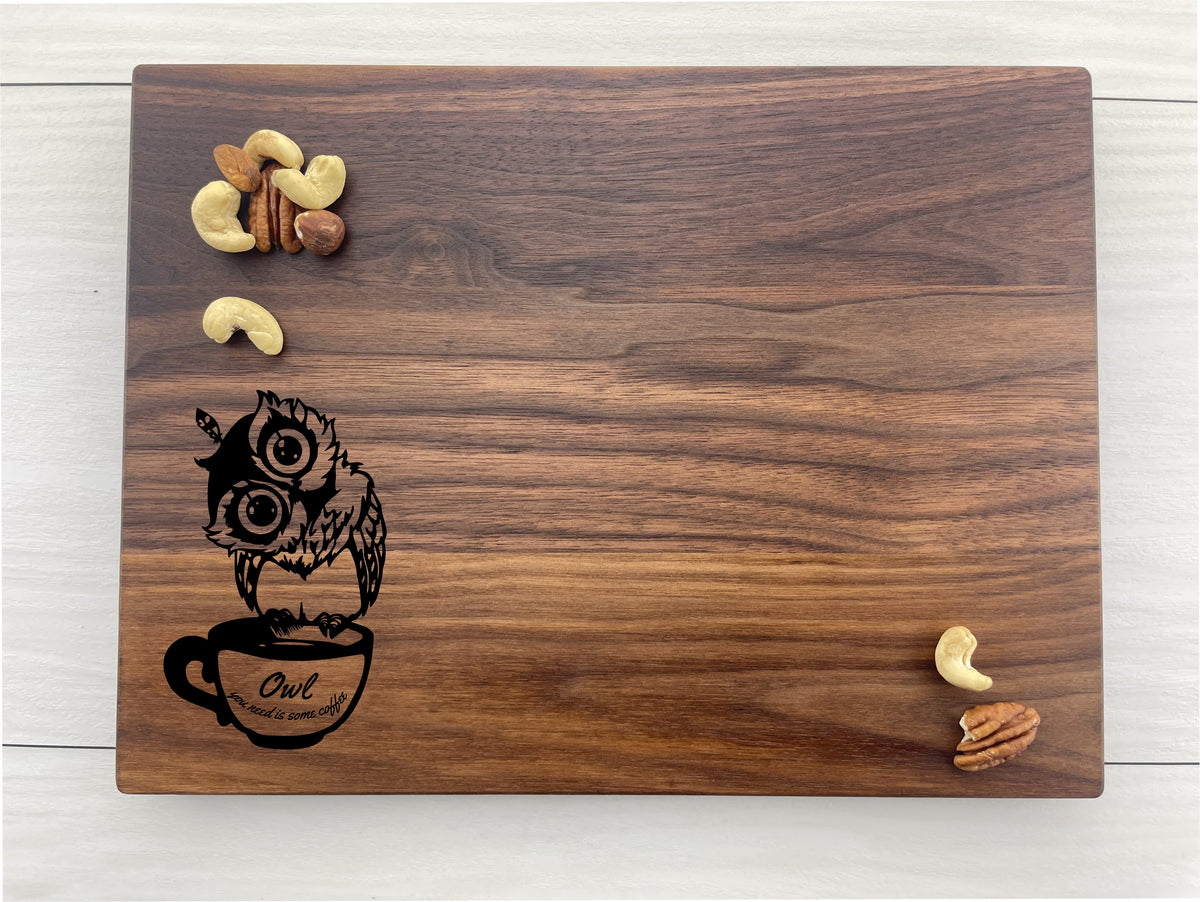 Cute Morning Coffee - Personalized Cutting Board - 282
