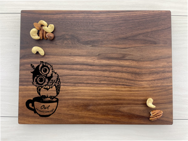 Cute Morning Coffee - Personalized Cutting Board - 282