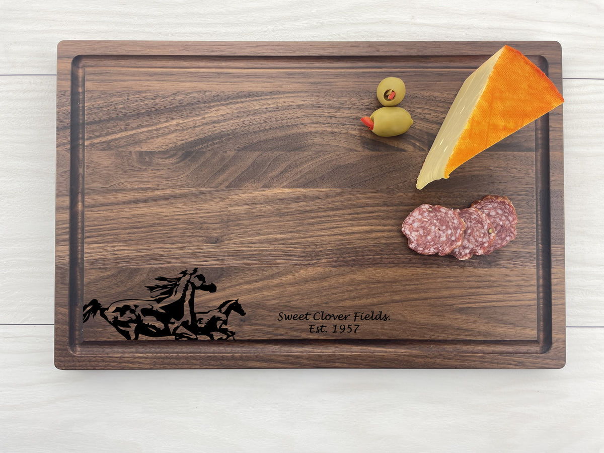 Wild Horses - Personalized Cutting Board - 283