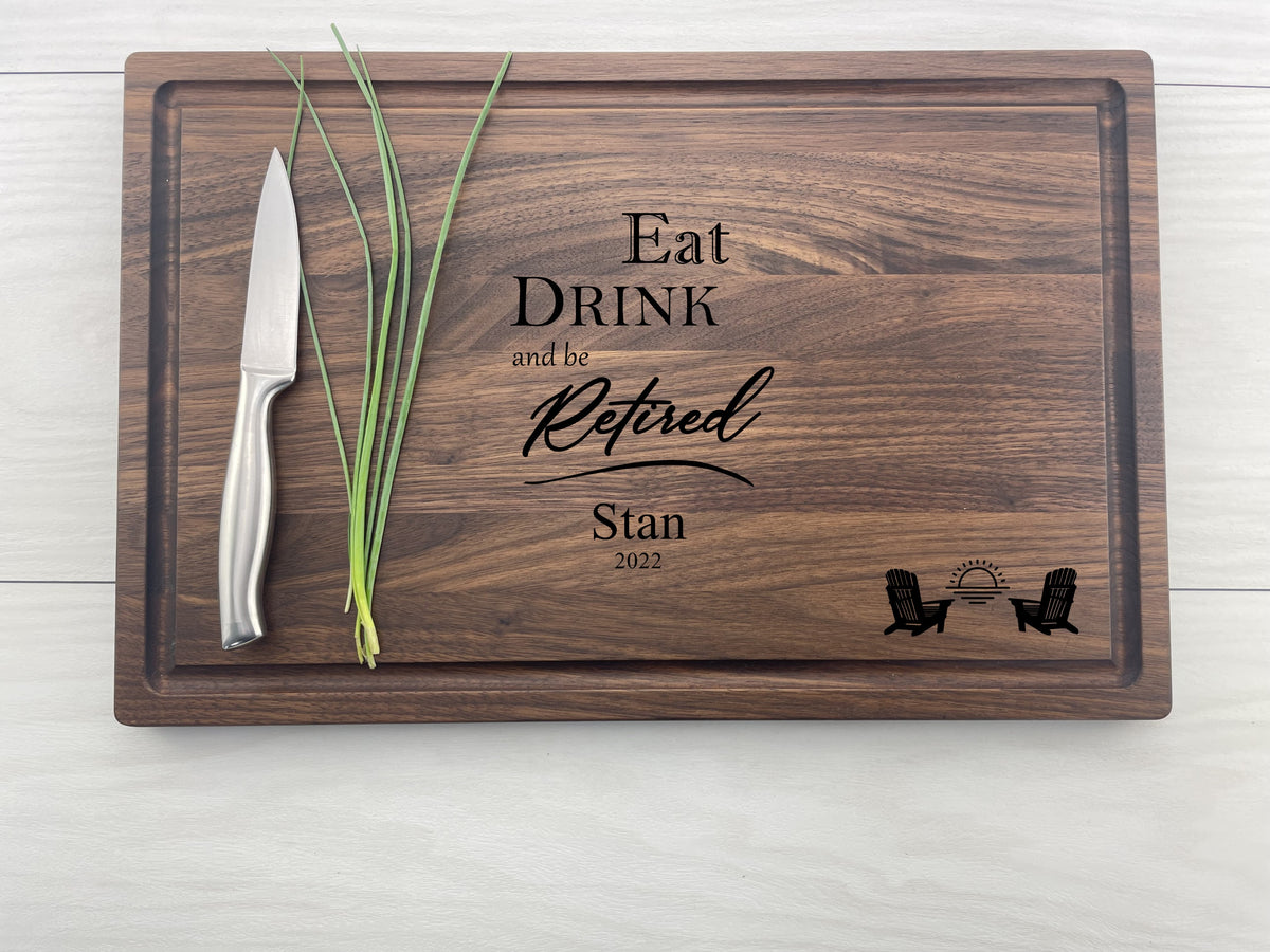 Retirement Lake House - Personalized Cutting Board - 293