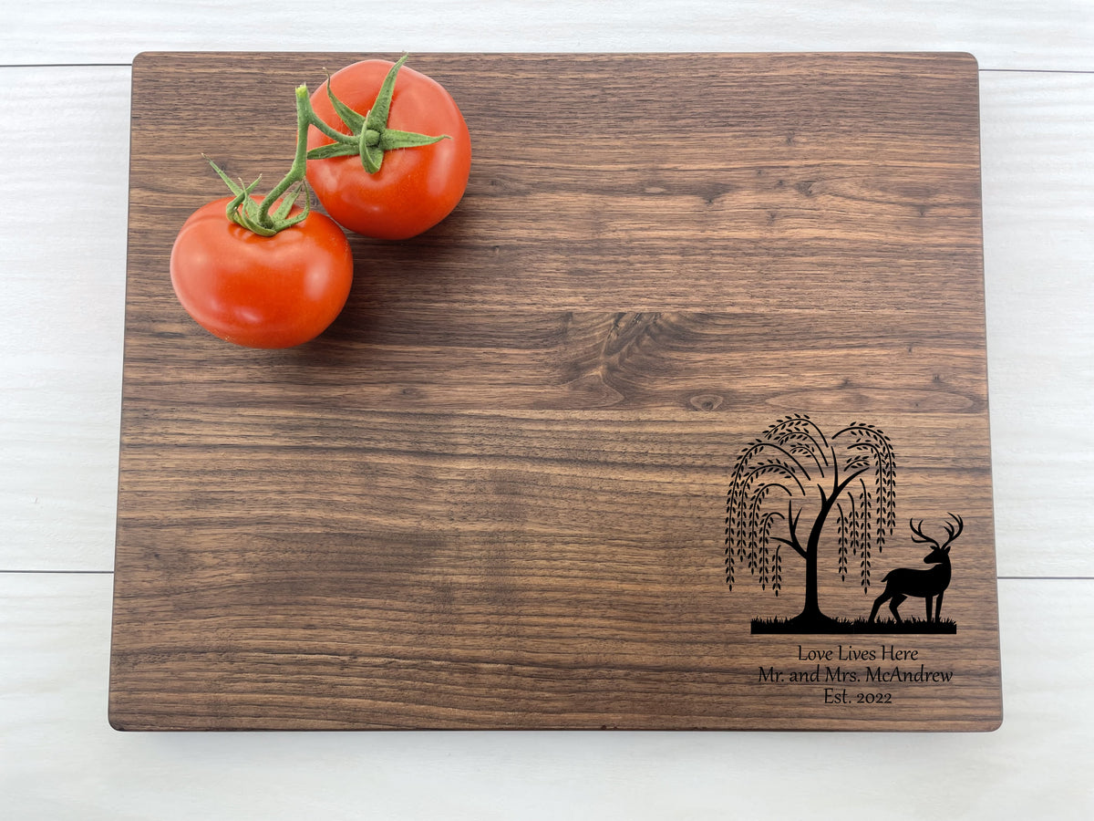 Buck in the Wilderness - Personalized Cutting Board - 296