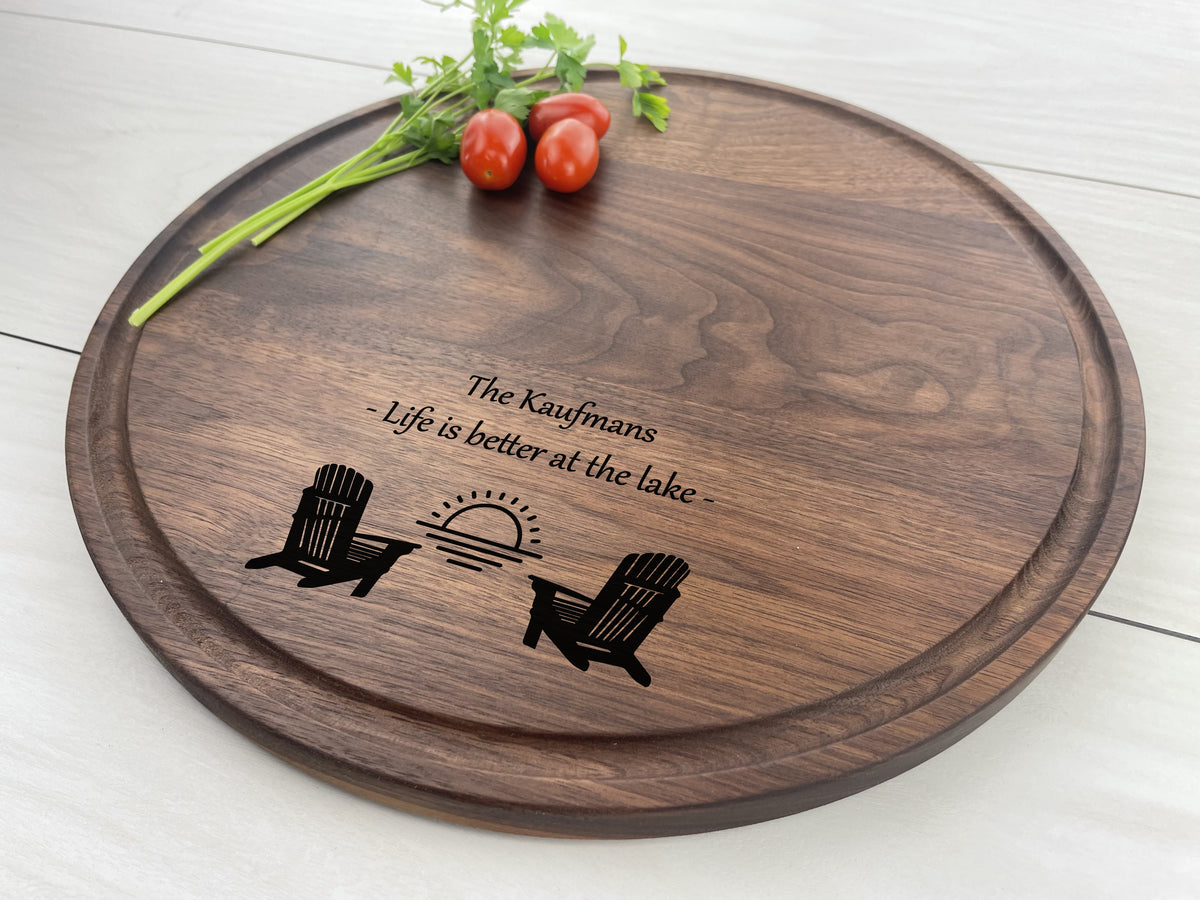Lake House - Personalized Circular Board - 044