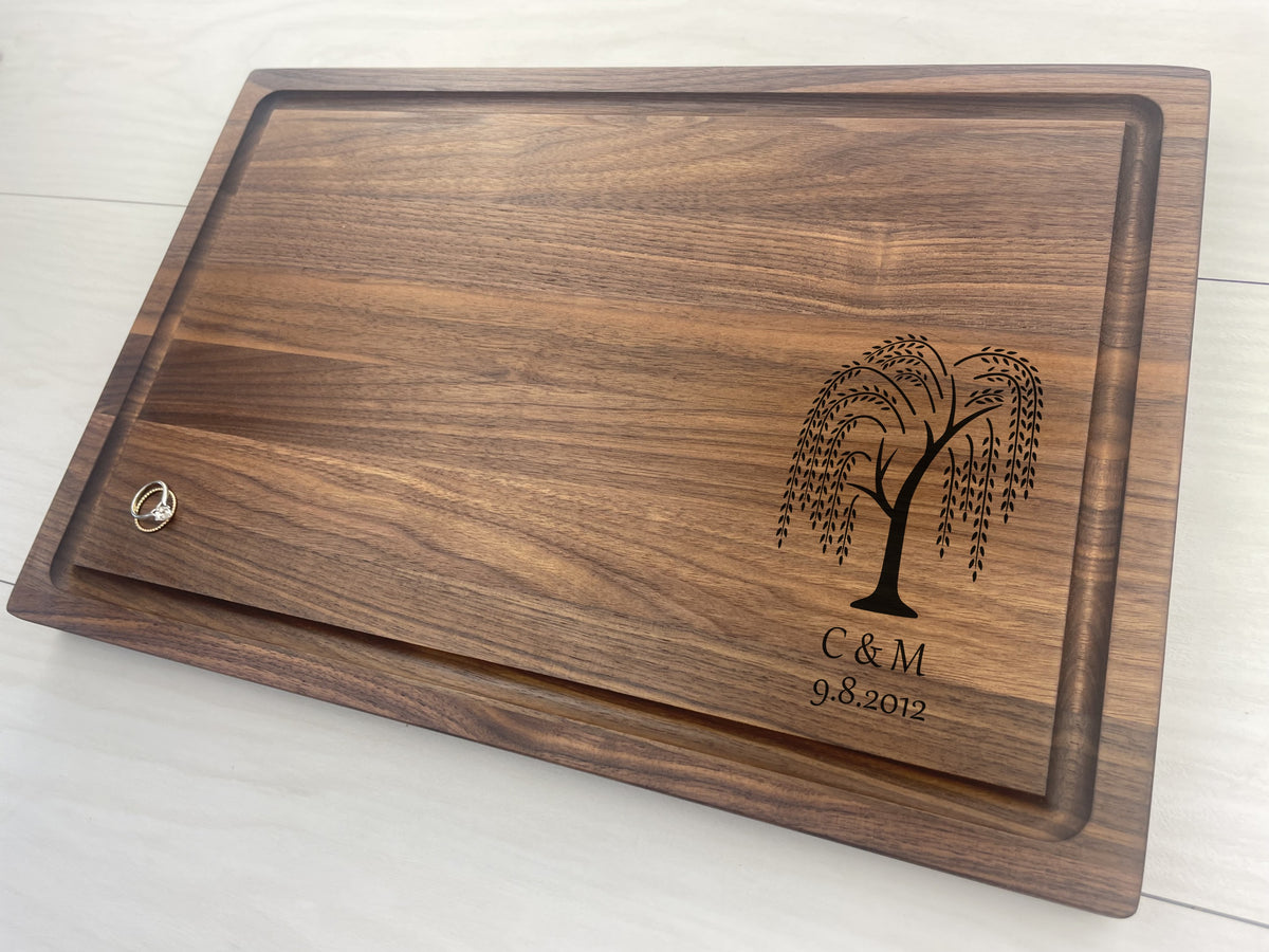 Willow Anniversary - Personalized Butcher Block - 050