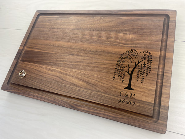 Willow Anniversary - Personalized Butcher Block - 050