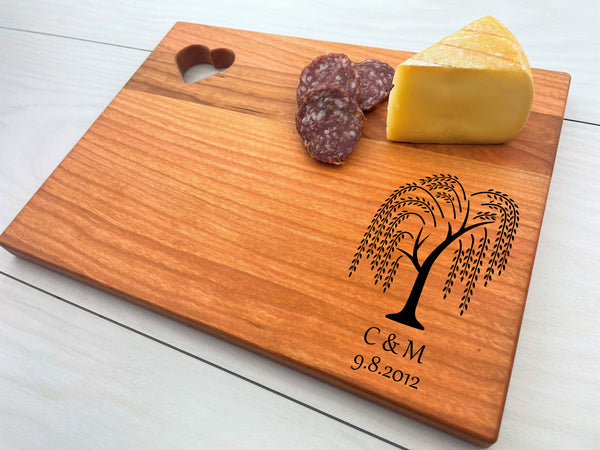 14th Wedding Anniversary - Willow - Personalized Heart Board - 050