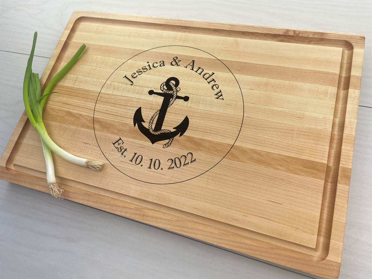 Yacht Gift - Personalized Butcher Block - 052