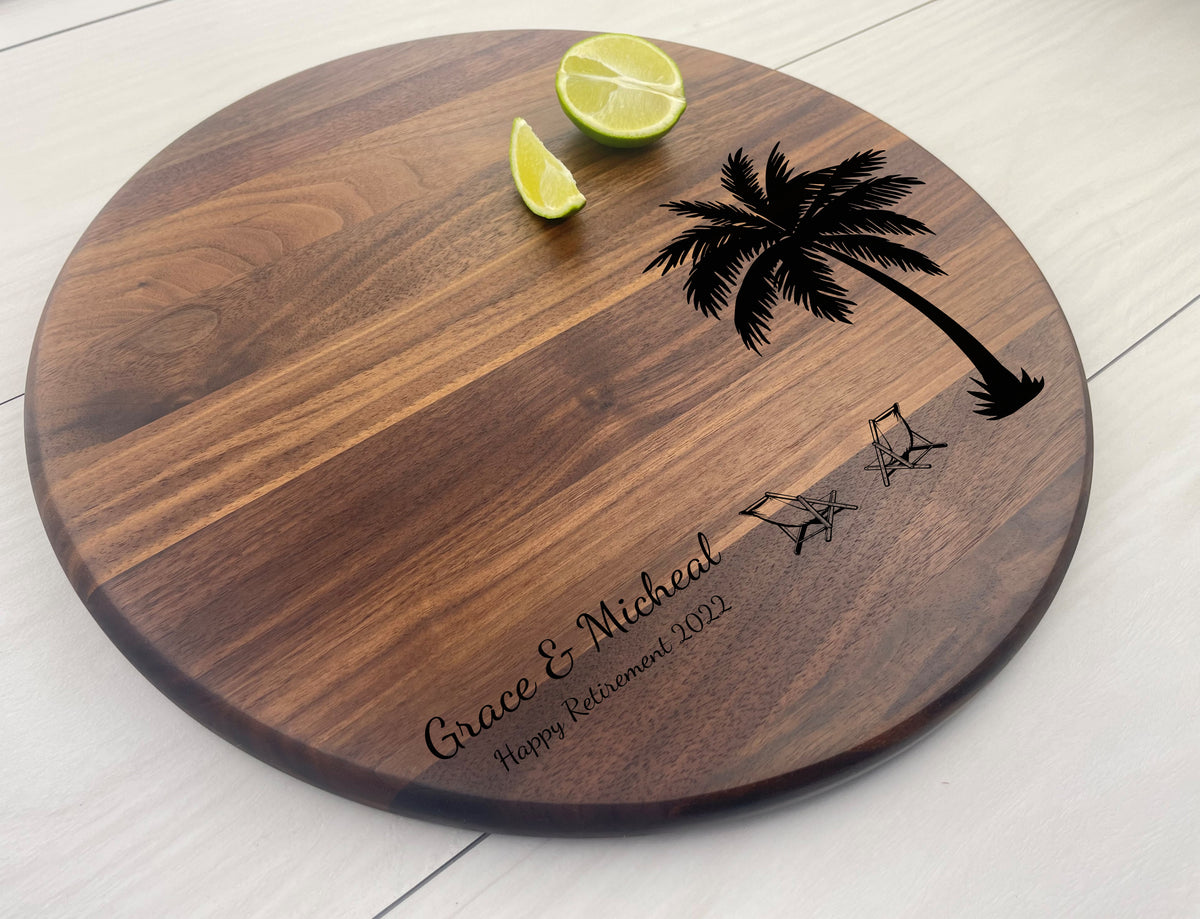 Beach Retirement - Personalized Circular Board - 056