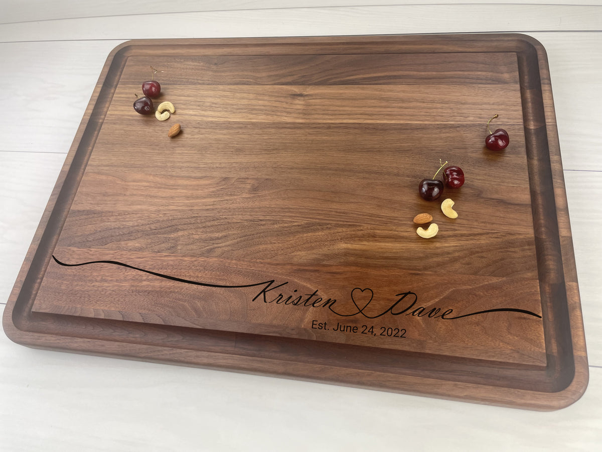 Anniversary Gift - Personalized Butcher Block - 074