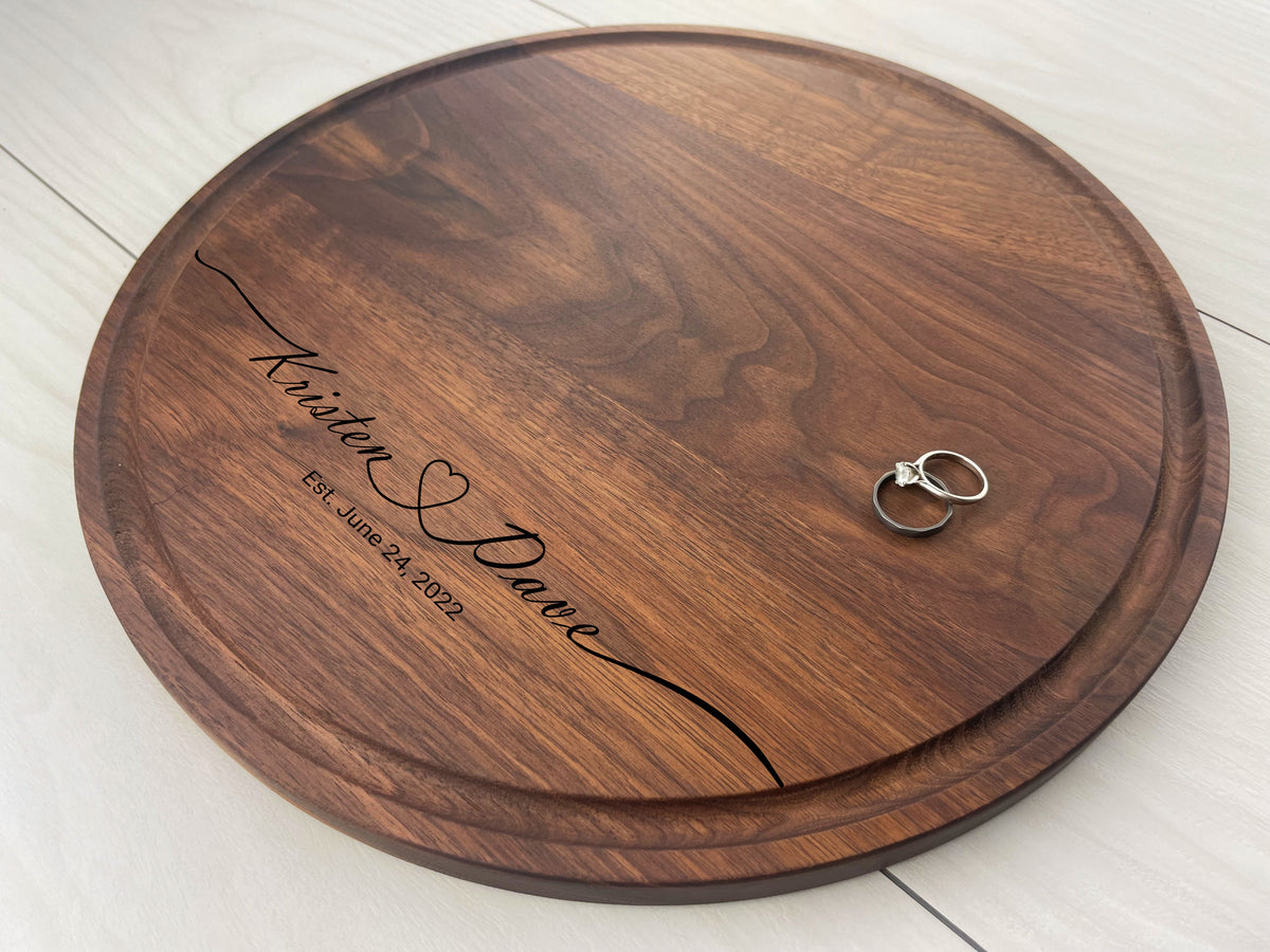 Wedding Gift - Personalized Circular Board - 074
