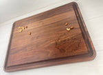 Dainty Floral Wreath - Personalized Butcher Block - 080 1