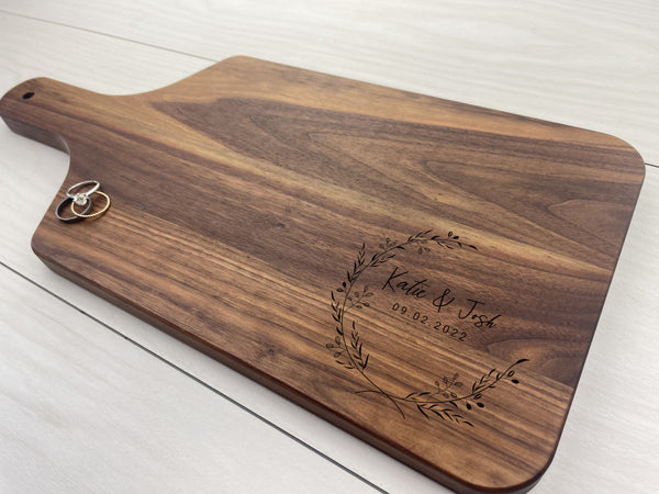Floral Wreath - Personalized Paddle Board - 080