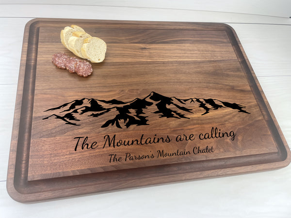 Mountain Lover - Personalized Butcher Block - 087