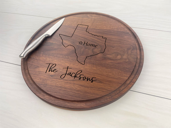 State/Province Outline - Personalized Circular Board - 090