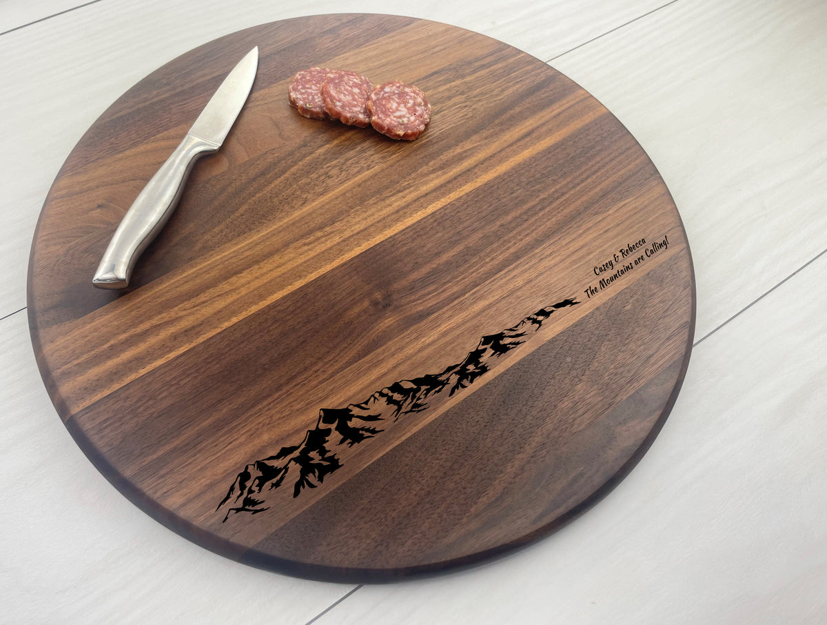 Personalized Circular Board- The Mountains are Calling - 121