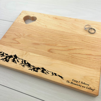 Personalized Heart Board - The Mountains are Calling - 121