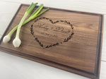 Floral Heart - Personalized Cutting Board - 190 1