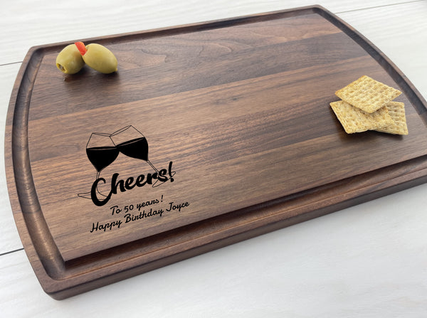Happy 50th Birthday - Personalized Cutting Board - 214
