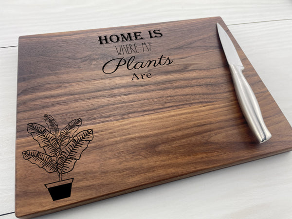Crazy Plant Lady - Personalized Cutting Board - 237
