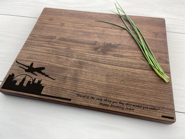 World Traveller - Personalized Cutting Board - 254