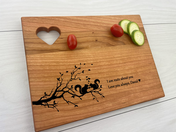 Squirrels in Love - Personalized Heart Board - 259
