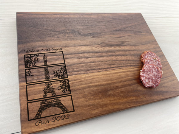 Eiffel Tower - Personalized Cutting Board - 274