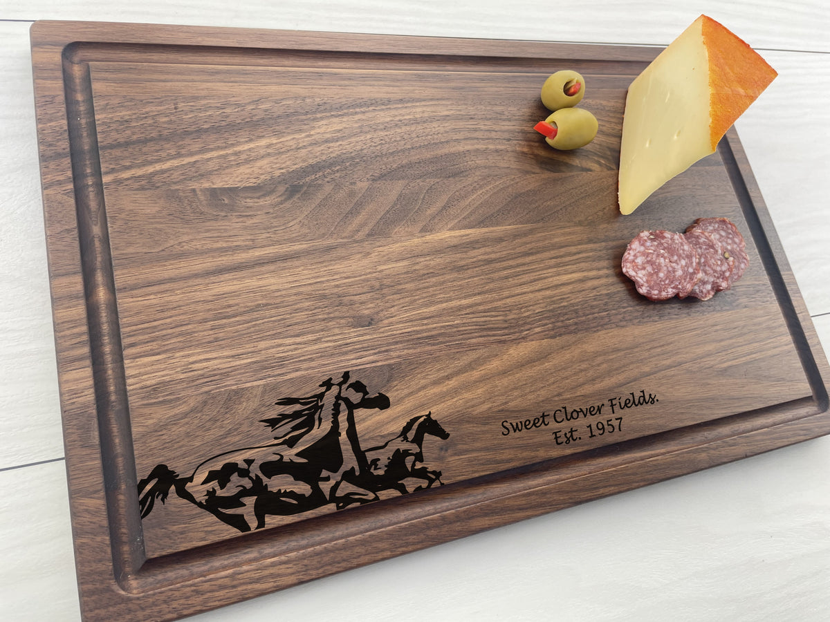 Wild Horses - Personalized Cutting Board - 283