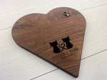 Cats in love - Personalized Heart Board - 292 1
