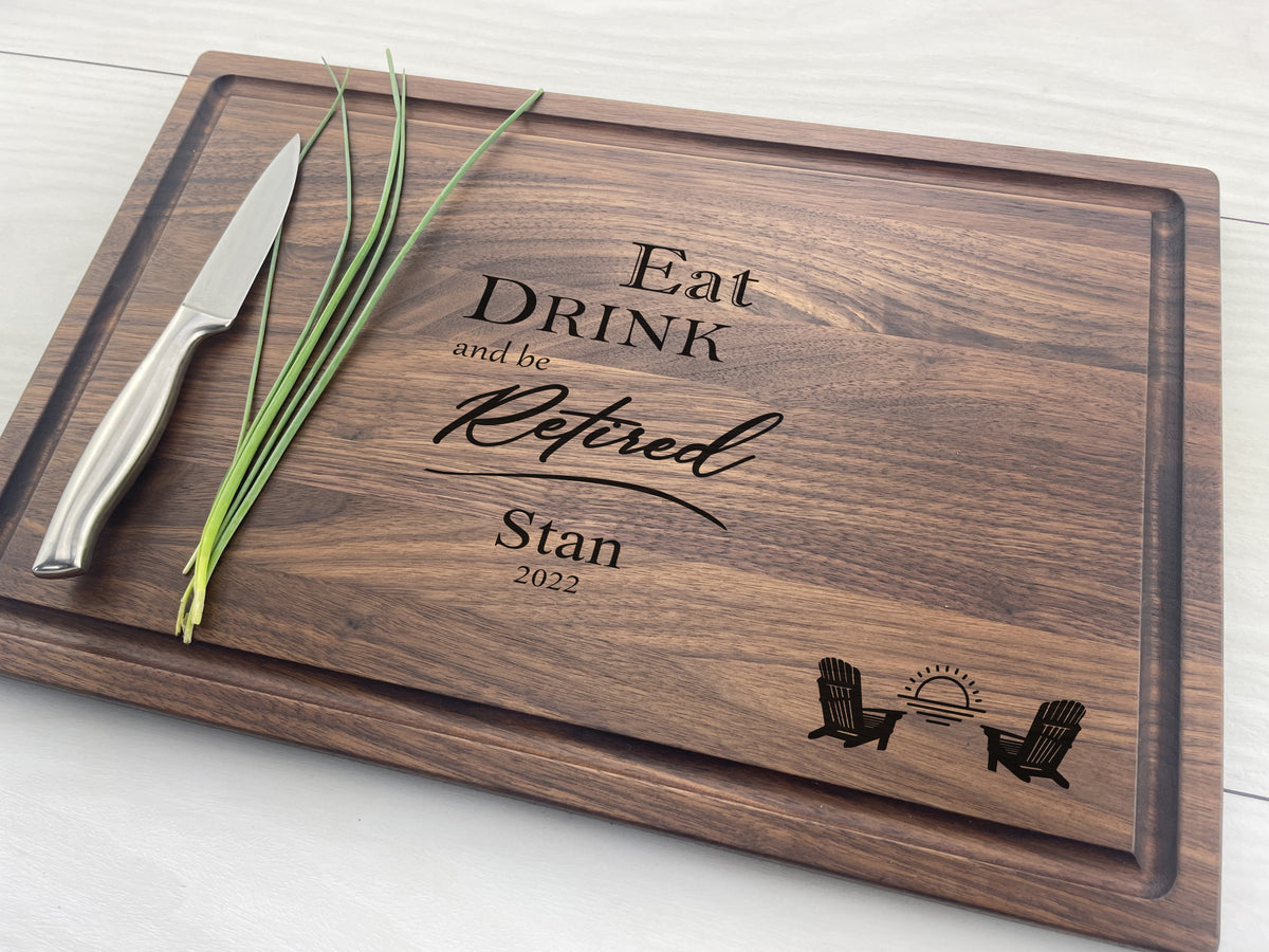 Retirement Lake House - Personalized Cutting Board - 293