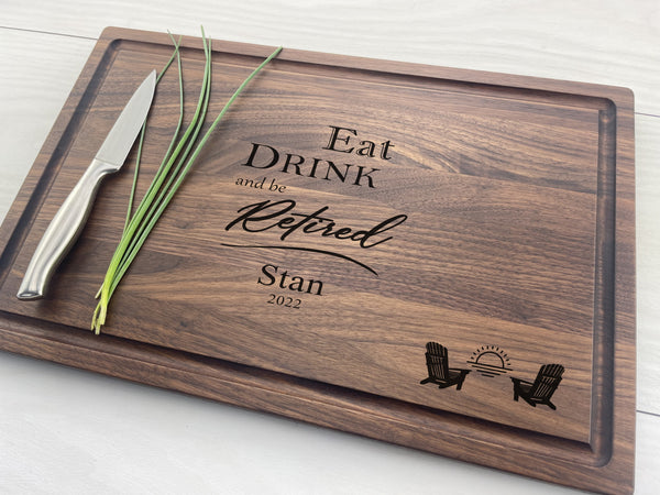Retirement Lake House - Personalized Cutting Board - 293